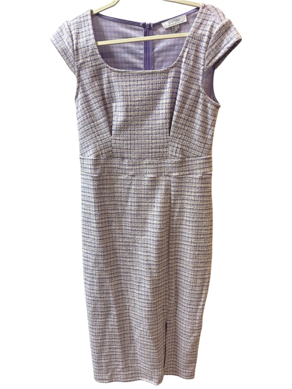 JASAMBAC Women's Vintage Midi Pencil Dress Tweed